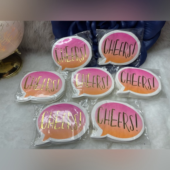 Lot of 7 pks Slant Collections Shaped Paper Napkins - Picture 1 of 4